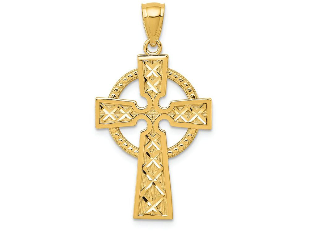 FJC Finejewelers 14k Yellow Gold Celtic Cross Charm