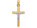 FJC Finejewelers 14k Two-tone Gold Hollow Crucifix Charm