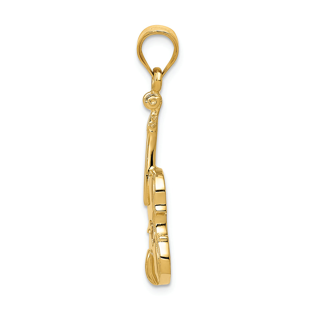 FJC Finejewelers 14k Yellow Gold Violin Charm