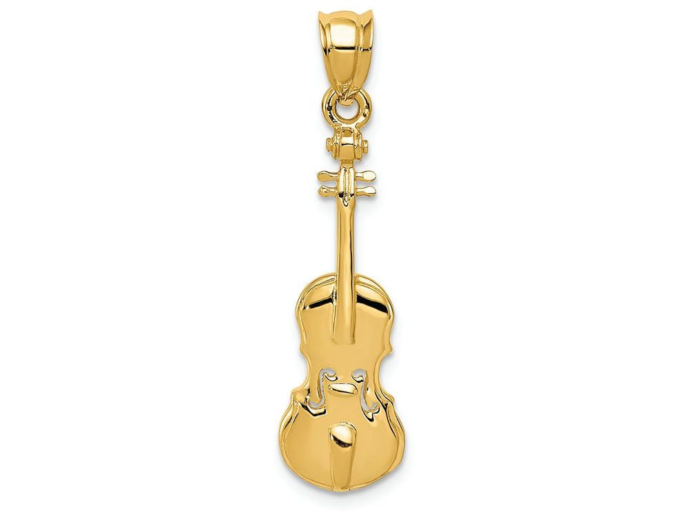FJC Finejewelers 14k Yellow Gold Violin Charm