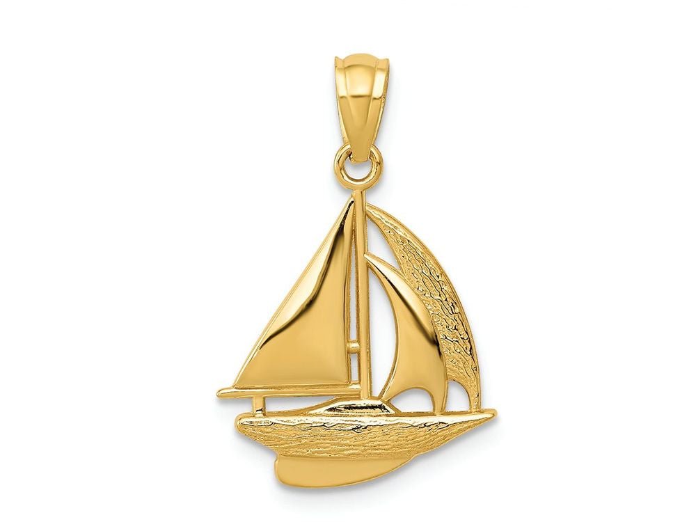 FJC Finejewelers 14k Yellow Gold Sailboat Charm
