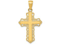 FJC Finejewelers 14k Yellow Gold Lace Trim Cross Charm