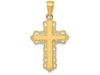 FJC Finejewelers 14k Yellow Gold Lace Trim Cross Charm