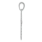 FJC Finejewelers 14k White Gold Cross with Lace Trim Center Charm