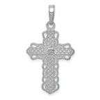 FJC Finejewelers 14k White Gold Cross with Lace Trim Center Charm