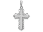 FJC Finejewelers 14k White Gold Cross with Lace Trim Center Charm
