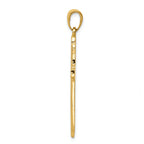 FJC Finejewelers 14k Yellow Gold Textured Outline Cross Charm