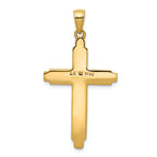 FJC Finejewelers 14k Yellow Gold Textured Outline Cross Charm