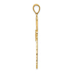 FJC Finejewelers 14k Yellow Gold Bright Cut Cross Charm