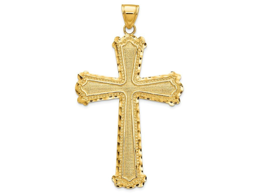 FJC Finejewelers 14k Yellow Gold Bright Cut Cross Charm
