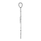 FJC Finejewelers 14k White Gold Bright Cut Cross Charm