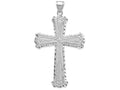 FJC Finejewelers 14k White Gold Bright Cut Cross Charm