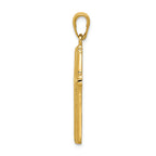 FJC Finejewelers 14k Yellow Gold Cross with Striped Border Charm
