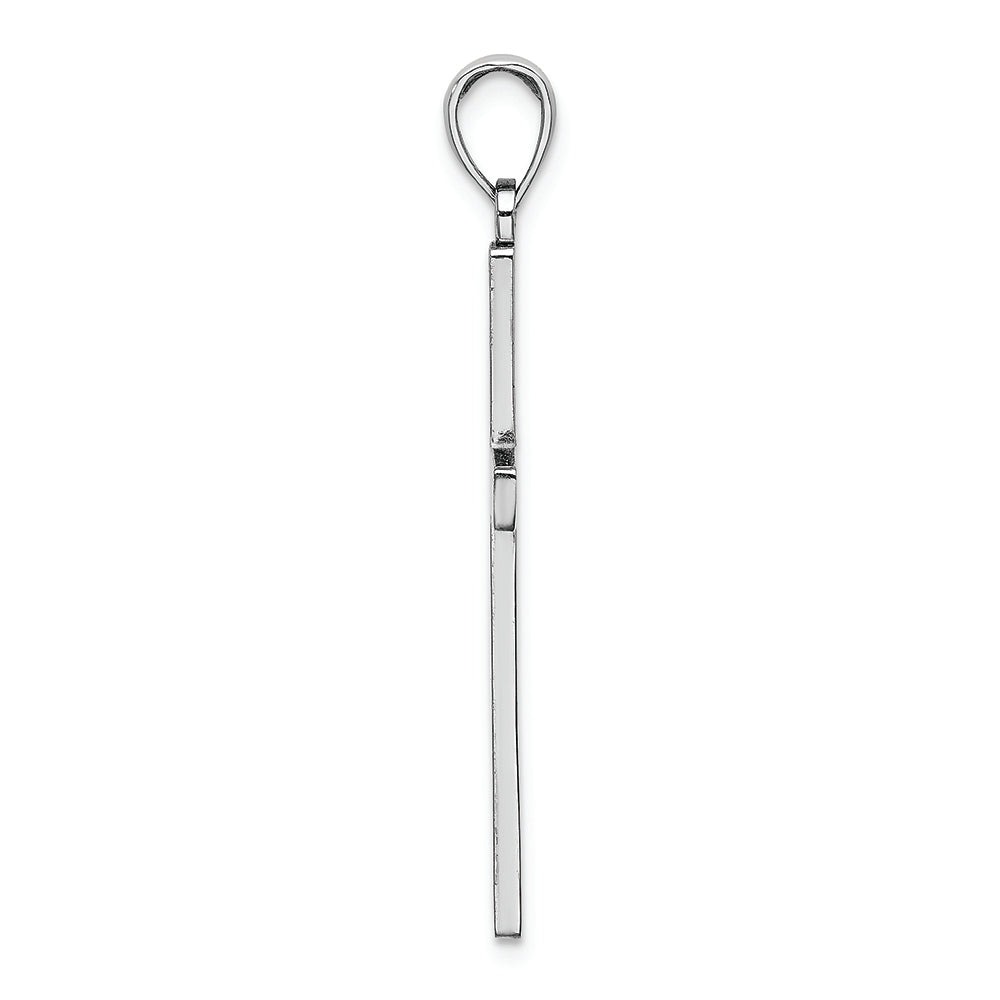 FJC Finejewelers 14k White Gold 3d Stick Cross Charm