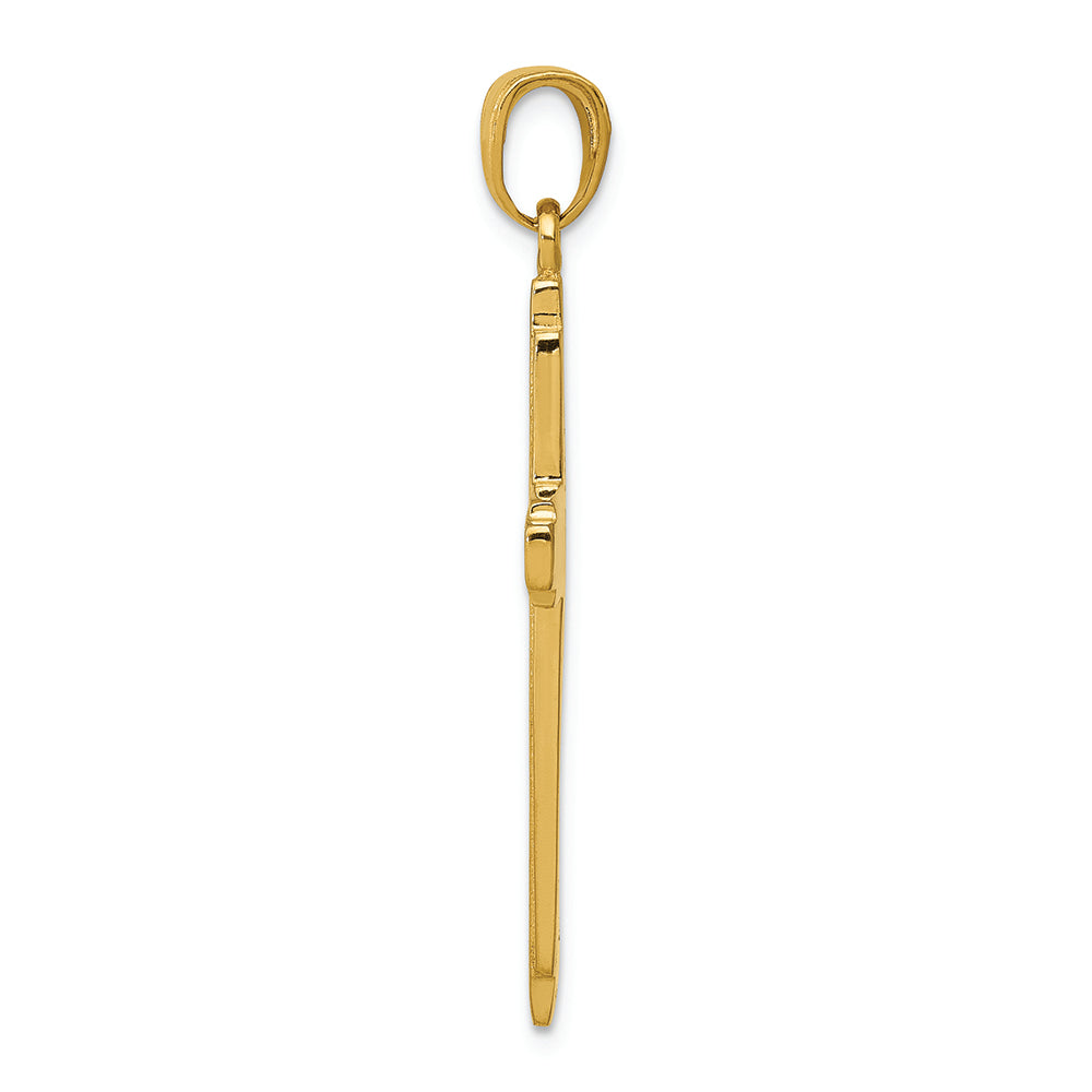 FJC Finejewelers 14k Yellow Gold Solid Cross Charm