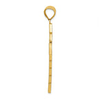FJC Finejewelers 14k Yellow Gold with with Rhodium Latin Cross Charm