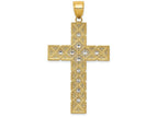 FJC Finejewelers 14k Yellow Gold with with Rhodium Latin Cross Charm