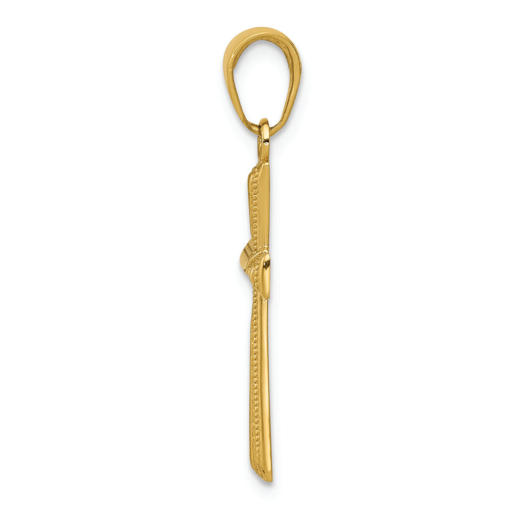 FJC Finejewelers 14k Yellow Gold Bright Cut X Cross Charm