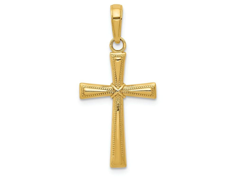 FJC Finejewelers 14k Yellow Gold Bright Cut X Cross Charm