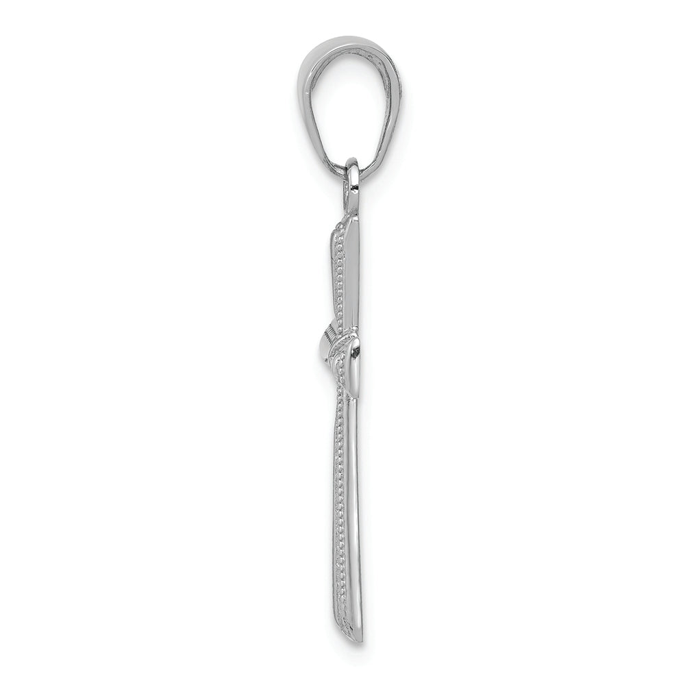 FJC Finejewelers 14k White Gold Bright Cut X Cross Charm