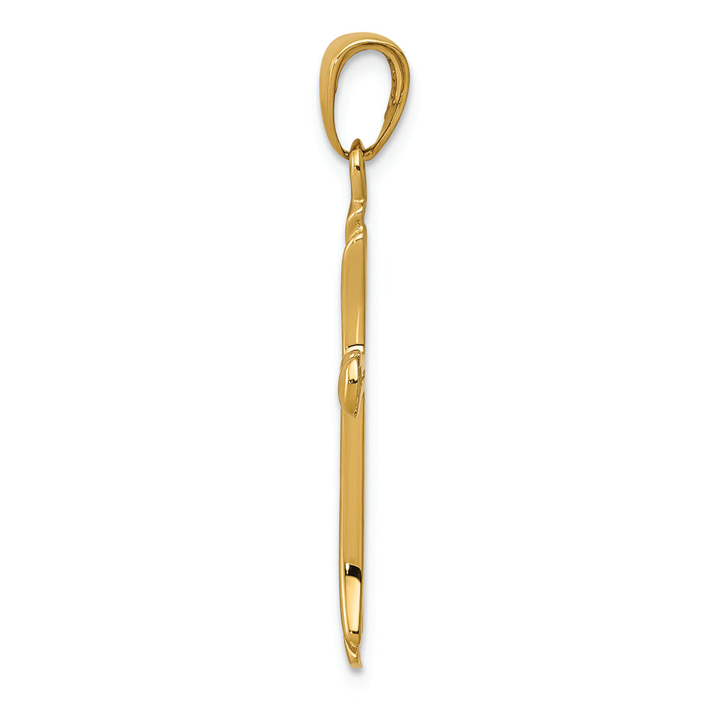 FJC Finejewelers 14k Yellow Gold Cross with Triangle Tips Charm