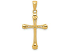 FJC Finejewelers 14k Yellow Gold Cross with Triangle Tips Charm