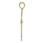 FJC Finejewelers 14k Yellow Gold Claddagh Cross Charm
