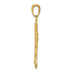 FJC Finejewelers 14k Yellow Gold Stick Cross On Ornate Cross Charm