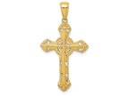 FJC Finejewelers 14k Yellow Gold Stick Cross On Ornate Cross Charm