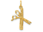 FJC Finejewelers 14k Yellow Gold Comb Scissors Charm