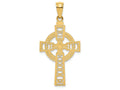 FJC Finejewelers 14k Yellow Gold Celtic Cross with Eternity Circle Charm