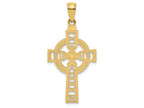 FJC Finejewelers 14k Yellow Gold Celtic Cross with Eternity Circle Charm