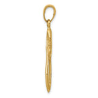 FJC Finejewelers 14k Yellow Gold Polished with Satin Figure 8 Cross Charm