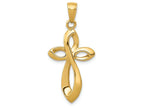FJC Finejewelers 14k Yellow Gold Polished with Satin Figure 8 Cross Charm