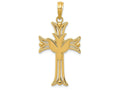FJC Finejewelers 14k Yellow Gold Dove On Cross Charm