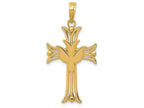 FJC Finejewelers 14k Yellow Gold Dove On Cross Charm