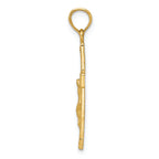 FJC Finejewelers 14k Yellow Gold Beveled Tipped Crucifix Charm