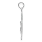 FJC Finejewelers 14k White Gold Crucifix On Back withbeveled Tips Charm