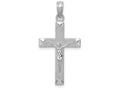 FJC Finejewelers 14k White Gold Crucifix On Back withbeveled Tips Charm