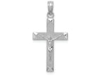 FJC Finejewelers 14k White Gold Crucifix On Back withbeveled Tips Charm