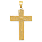 FJC Finejewelers 14k Yellow Gold Textured Crucifix Latin Cross Charm