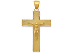 FJC Finejewelers 14k Yellow Gold Textured Crucifix Latin Cross Charm