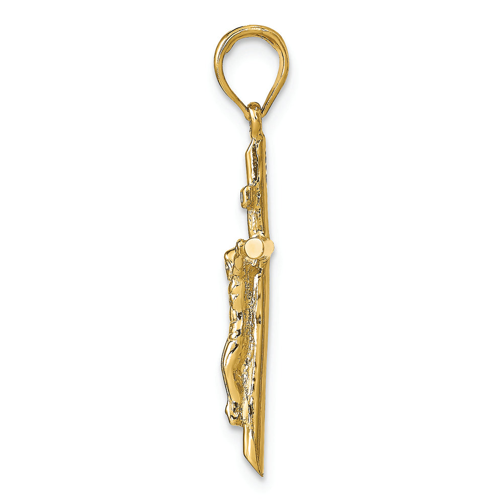 FJC Finejewelers 14k Yellow Gold Stick Style Crucifix Charm