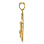 FJC Finejewelers 14k Yellow Gold Stick Style Crucifix Charm
