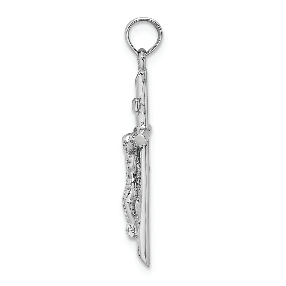 FJC Finejewelers 14k White Gold White Stick Style Crucifix Charm