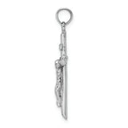 FJC Finejewelers 14k White Gold White Stick Style Crucifix Charm