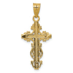 FJC Finejewelers 14k Two-tone Gold Small Narrow Cross with Crucifix Charm