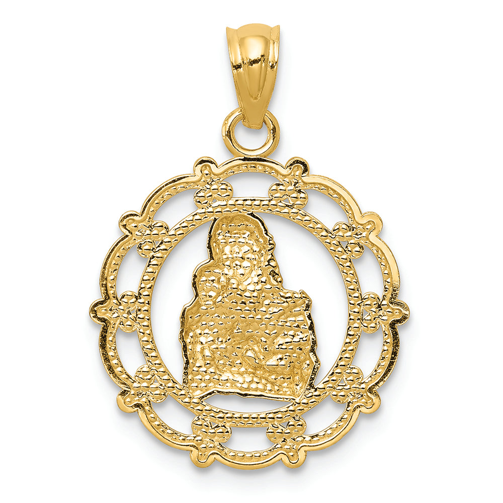 FJC Finejewelers 14k Yellow Gold with with Rhodium Mother Holding Baby Charm