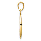 FJC Finejewelers 14k Yellow Gold with with Rhodium Reversible with Prayer Guardian Angel Charm