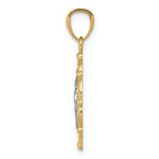 FJC Finejewelers 14k Yellow Gold with with Rhodium Angel Charm